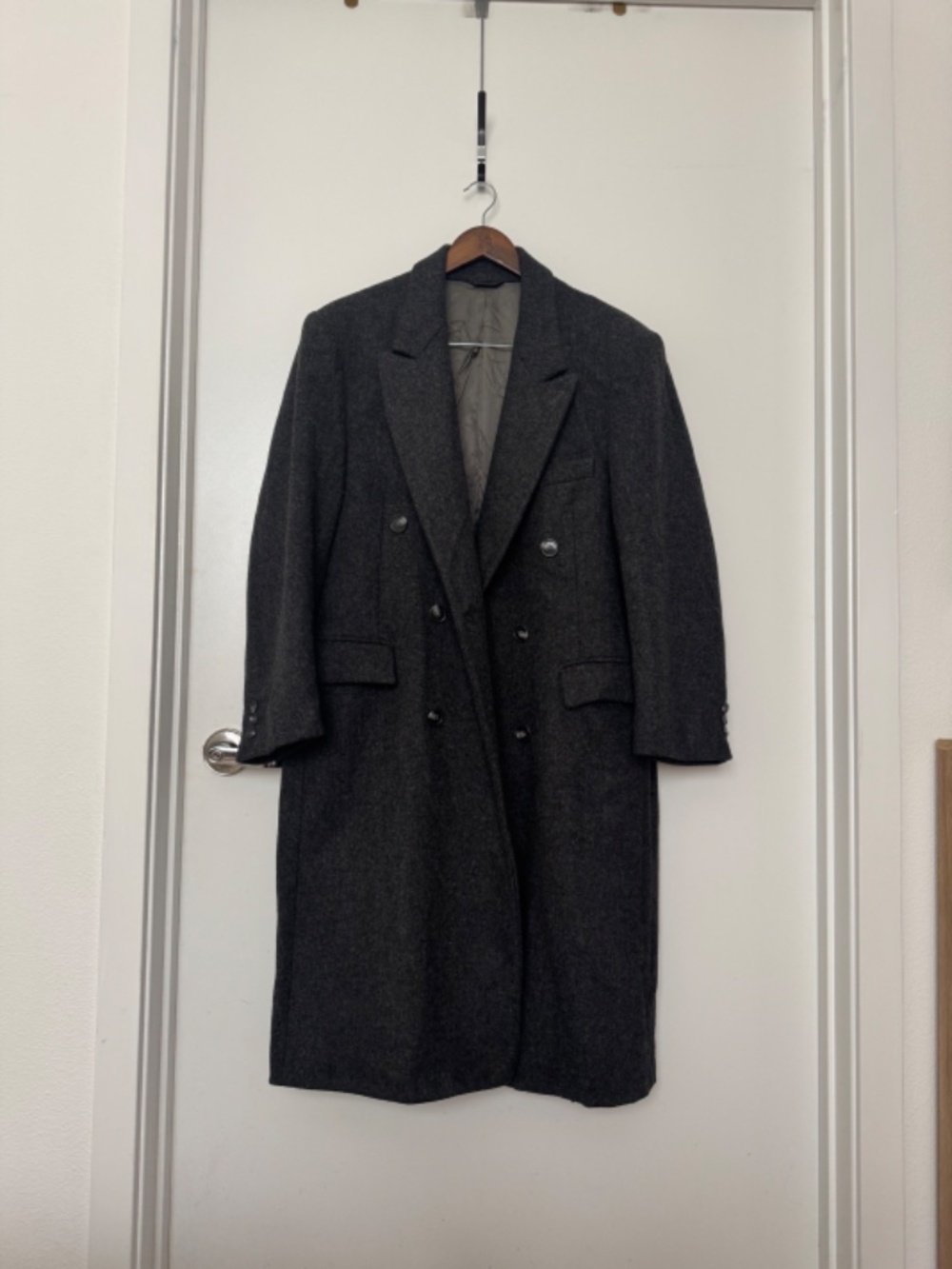 Vintage 100% Wool Double Breasted Notch Lapel USA Made Coat